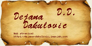 Dejana Dakulović vizit kartica
